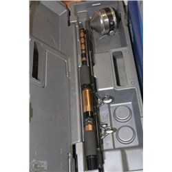 ZEBCO TACKLE TOTE FISHING KIT INCLUDING ROD, REEL,