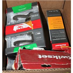 BOX WITH ASSORTED DOOR HANDLE SETS