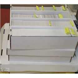LOT OF 3 BOXES OF 4 ROWS OF HOCKEY CARDS