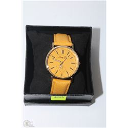 6)JING YI WOMENS WATCH WITH LIGHT TAN STRAP