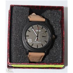 7)CURREN MENS WATCH WITH BROWN STRAP