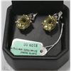 Image 1 : 1)QUARTZ TOPAZ STERLING .925 SILVER EARRINGS
