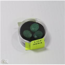 1)3 NATURAL EMERALD STONES 21.5CT