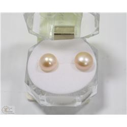 12)FRESH WATER PINK PEARL  .925 SILVER EARRINGS