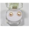 Image 1 : 12)FRESH WATER PINK PEARL  .925 SILVER EARRINGS