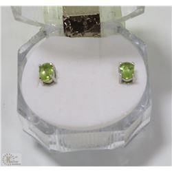 5)NATURAL PERIODOT .925 SILVER EARRINGS