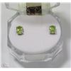 Image 1 : 5)NATURAL PERIODOT .925 SILVER EARRINGS