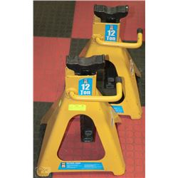 PAIR OF 12 TON POWERFIST JACK STANDS