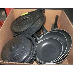 7 PANS AND 2 OVEN ROASTERS