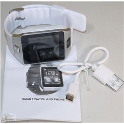 NEW WHITE BLUETOOTH SMARTWATCH WITH CAMERA