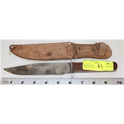 ORIGINAL BOWIE KNIFE IN LEATHER SHEATH MADE IN