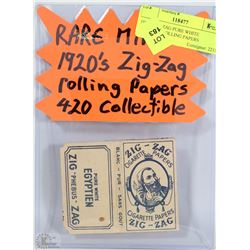 1920'S ZIG ZAG PURE WHITE EGYPTIAN ROLLING PAPERS