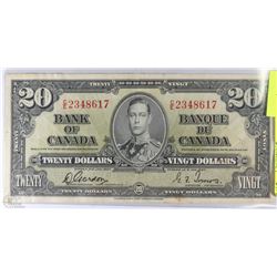 1937 TWENTY DOLLAR BANKNOTE