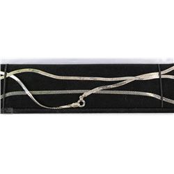 .925 SILVER HERRINGBONE CHAIN & BRACELET SET