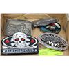 Image 1 : COLLECTION OF BELT BUCKLES & MONEY CLIP