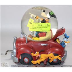 AUTHENTIC MUSICAL DISNEY GLASS BALL CAR  W/ MICKEY