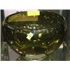 Image 1 : LARGE GREEN GLASS BOWL 11"DIAMETER