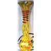 Image 1 : TALL YELLOW ART GLASS VASE 17"H