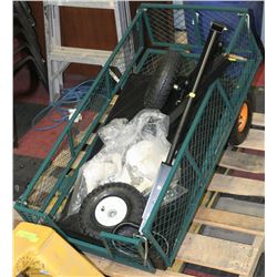 INCOMPLETE METAL GARDEN WAGON