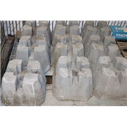 LOT OF 9 DECKBLOCKS 11"X11"X7-3/4 TOP