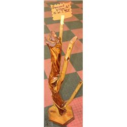 DIAMOND WILLOW DRIFTWOOD ART DISPLAY WITH STAND