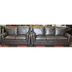 CYRUS CHARCOAL LEATHERETTE  SOFA WITH