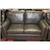 Image 3 : CYRUS CHARCOAL LEATHERETTE  SOFA WITH
