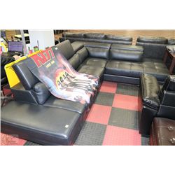 NEW BLACK LEATHERETTE 117" LONG X 91" DEEP LIFT