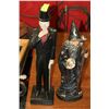 Image 1 : SKELETON AND WIZARD ORNAMENT PAIR