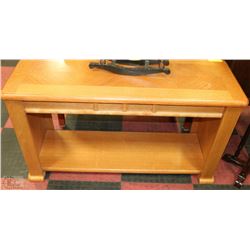 OAK 50" X 18" X28" HIGH SOFA TABLE