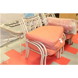 OUTDOOR PATIO SET INCL TABLE AND 6 CHAIRS WITH