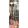 Image 1 : 2 DECORATIVE METAL AND GLASS FLOOR LAMPS