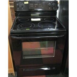 FRIGIDAIRE 30" BLACK STOVE WITH 4 BURNER CERAMIC