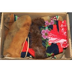 BOX OF MOCCASINS AND SLIPPERS