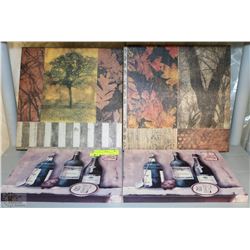4 CANVAS ACCENT PICTURES