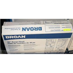 BROAN 30" RANGE HOOD STAINLESS STEEL NEW IN BOX
