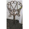 Image 1 : SET OF 2 PLANT STANDS - ONE BLACK WROUGHT IRON