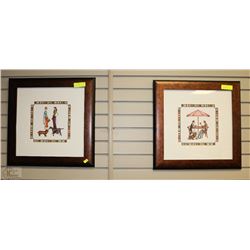 SET OF SQUARE PICTURES INCL.." THE GIRL GOT TO