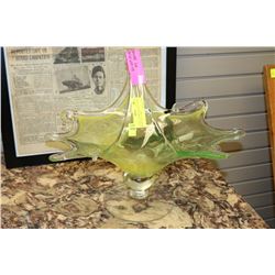 LARGE 1960'S MURANO STYLE HAND BLOWN ART GLASS