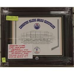 EDMONTON OILERS FIRST HOME GAME IN COLISEUM