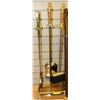 Image 1 : HEAVY BRASS FIREPLACE SET