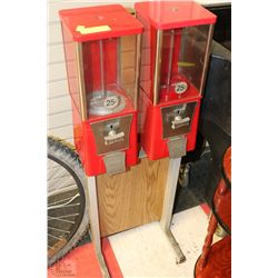 EAGLE 2 JAR 25 CENT CANDY /VENDING MACHINE ON