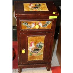TELEPHONE/END TABLE WITH ROOSTER TILES INLAID