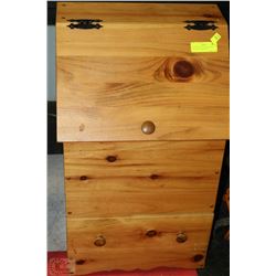 WOOD POTATO/ONION BIN WITH ADDITIONAL DRAWER