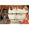 Image 1 : 3 COMPARTMENT CANVAS LAUNDRY CART