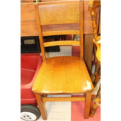 VINTAGE OAK TEACHERS DESK CHAIR
