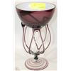 Image 1 : PURPLE ART GLASS BOWL 10"HIGH