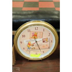 WINNIE THE POOH WALL CLOCK & STAND,