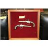 Image 1 : LOT OF 2 FRAMED PISTOLS FROM LATE 1700- EARLY 1800