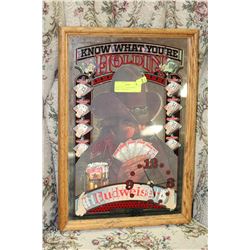 'KNOW WHAT YOUR HOLDIN " BUDWEISER MIRROR
